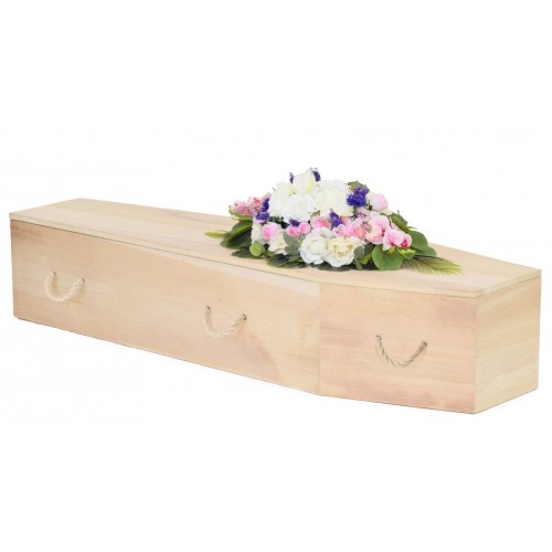 Solid Wood (Paulownia) Eco Friendly Coffin - Strong, Lightweight - Colour Painting Available